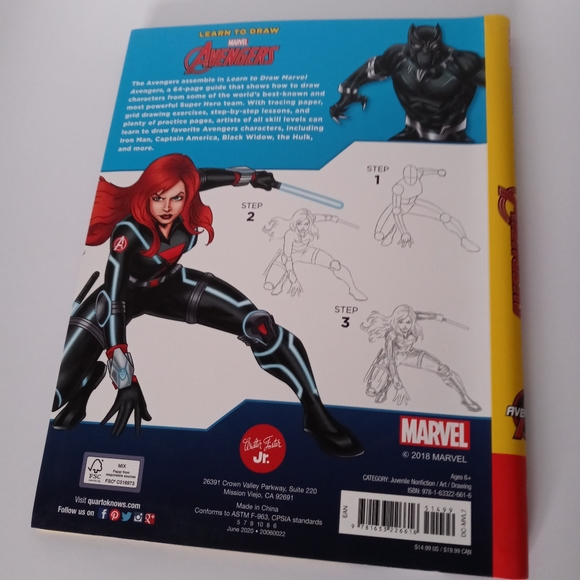 Learn To Draw Marvel Avengers Book NWT - Picture 4 of 4